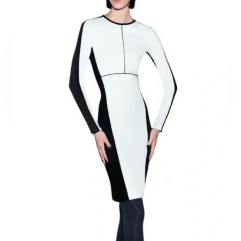 Narciso Rodriguez for Design Nation Size Large Color Block Pencil Dress Midi
